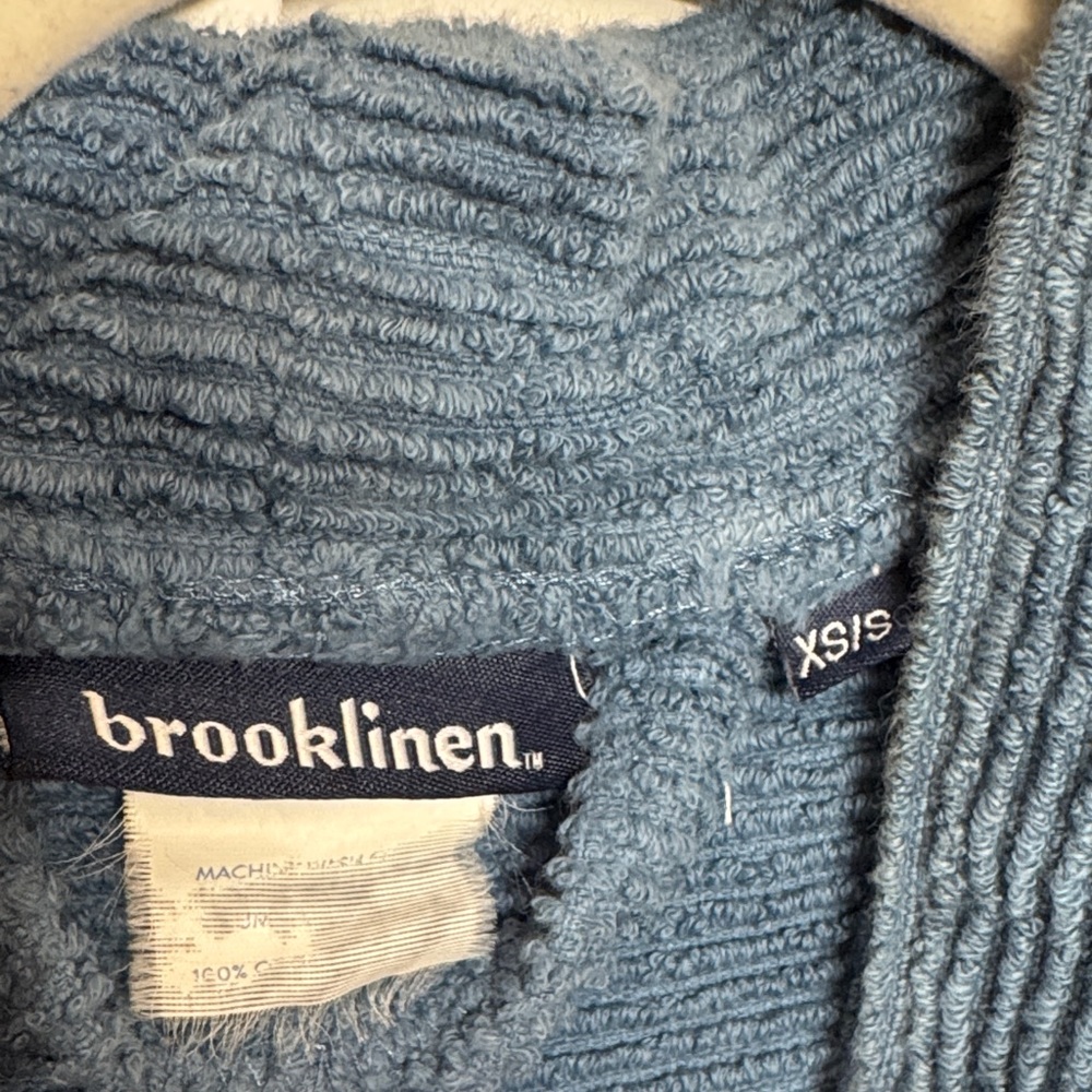 Brooklinen Blue Bath Robe - Picture 2 of 3